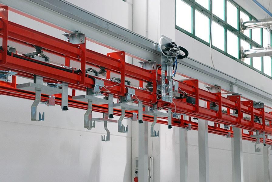 Толкающий цепной конвейер