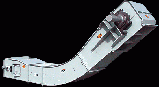 Пологонаклонный скребковый конвейер